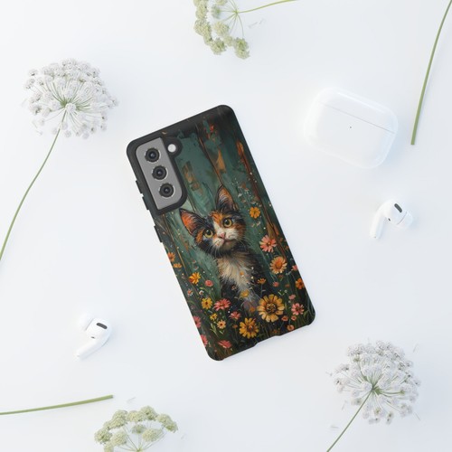 For iPhone | Samsung Galaxy | Pixel Phone Case - Calico Cat Flowers Pastel - 第 218/256 張圖片