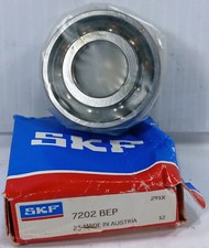 1 NEW SKF 7202 BEP ANGULAR CONTACT BEARING NIB MAKE OFFER
