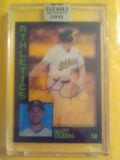 2019 Topps Clearly Authentic 1984 Black Matt Olson FACTORY ENCASED  Auto #31/75