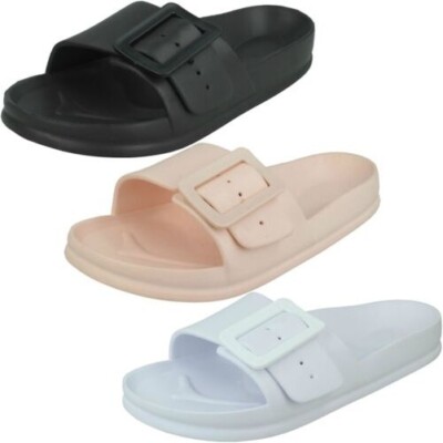 Spot On Women's Flat Slider Slippers - F0R0349