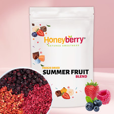Freeze Dried Summer Fruit Mix 100g - Raspberry Strawberry Blueberry 100% Natural
