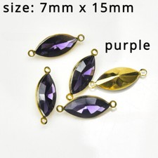 20PCS Crystal Glass Beads Charm Pendant Craft for DIY Earrings Jewellery Making