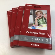 Canon Inkjet Photo Paper Glossy GP-701 4"x6" 50 Sheets 4-Packs