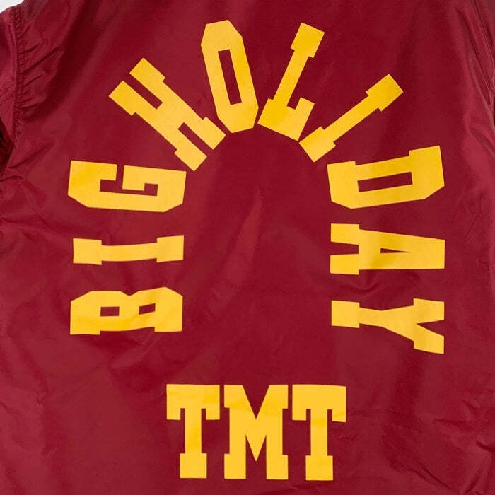 TMT BIG LOGO NYLON BOA JACKET COACH BURGUNDY TJK-F2303 SIZE TMT BIG LOGO NYLON BOA JACKET COACH BURGUNDY TJK-F2303 SIZE
