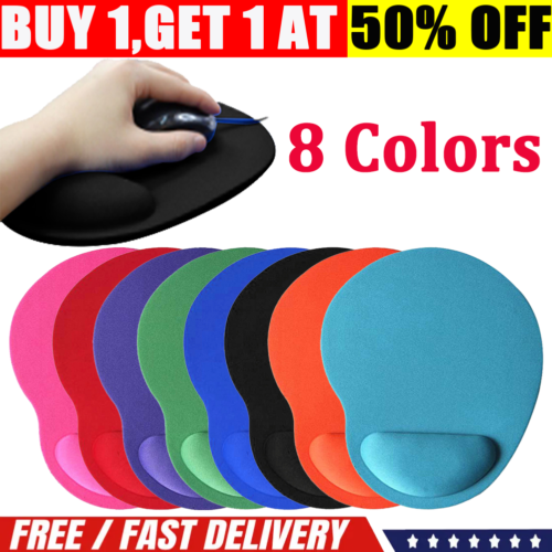 Office Mouse pad with Gel Wrist Support - Ergonomic Gaming Desktop Wrist Rest - Picture 1 of 28