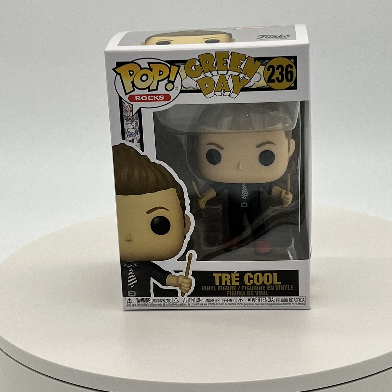 Funko Pop! Rocks Tre Cool #236 Green Day Vinyl Figure With Pop Protector