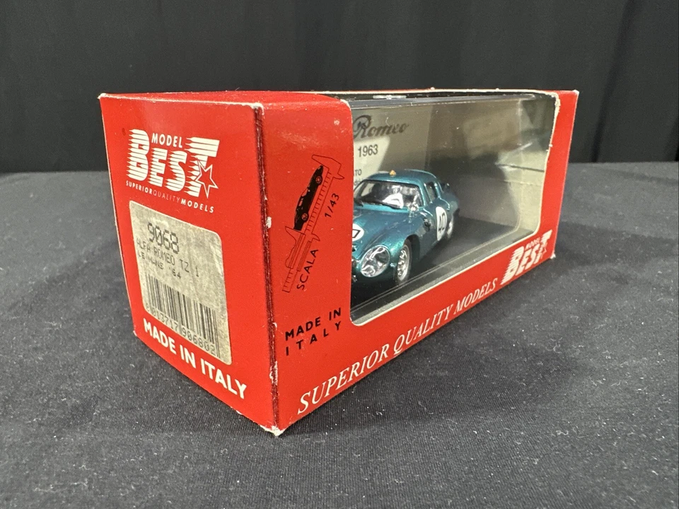 Mejor Modelo de Coche 9068 Escala 1/43 - Alfa Romeo TZ 1 Le Mans '64 Diecast Turquesa Foto 3 de 4