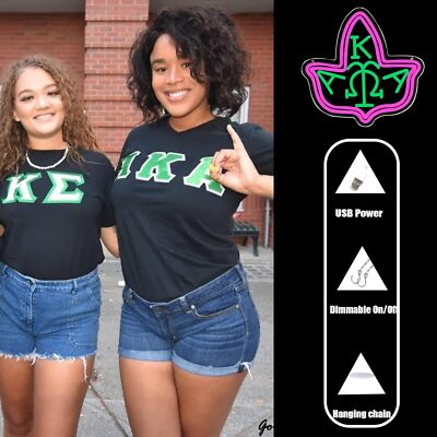 AKA Pink Neon Signs for the Wall, Greek Sorority Paraphernalia