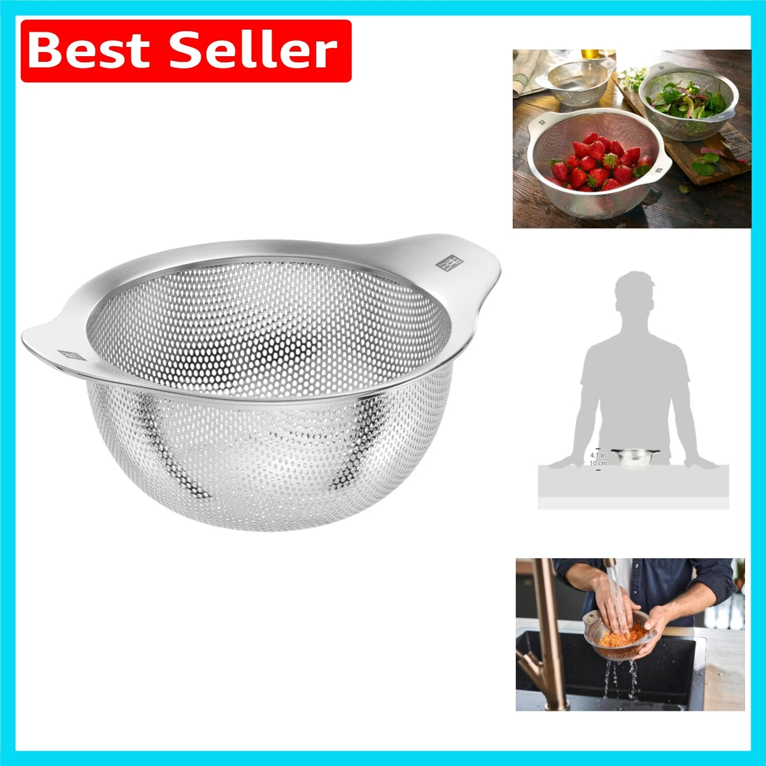 Versatile 16cm 18/10 Stainless Steel Colander - Strain, Rinse & Serve with Style
Opens in a new wind
