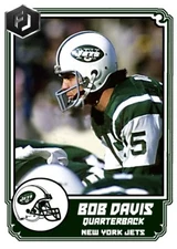 ACEO BOB DAVIS NEW YORK JETS CUSTOM HAND MADE ART CARD