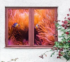 3D Coral Fish O2125 Window Film Print Sticker Cling Stained Glass UV Block Fa