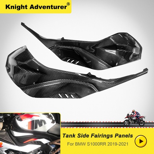 3K Dry Carbon Fiber Fuel Tank Side Fairing Cover Part For 2019-2022 BMW S1000RR - Picture 2 of 10