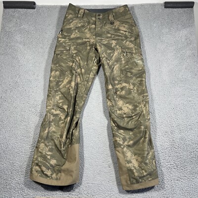 Patagonia Snowshot Recco Snow Ski Pants Camo Green Men’s Sz Small H2no 
