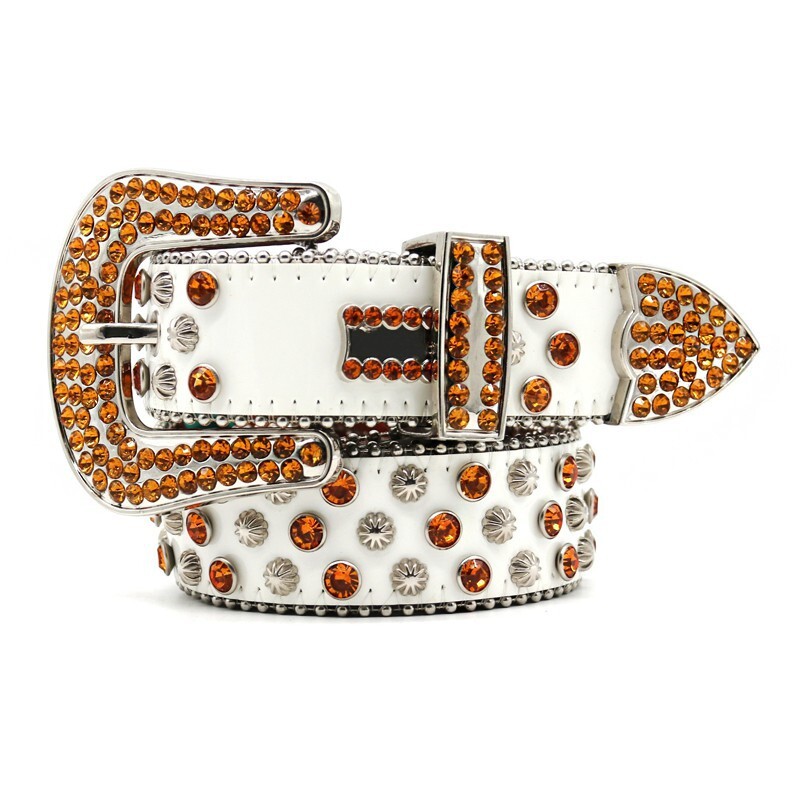 Men Women Western Rhinestone Belt Punk Rivet Studded Cowgirl  display picture 1
