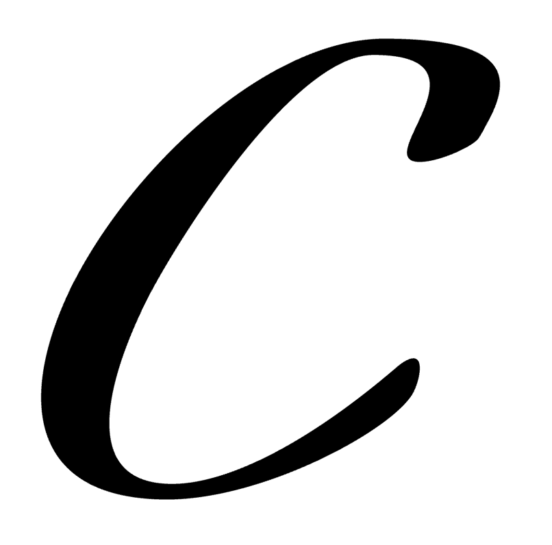 C Monogram Initial Letter Morning Font Vinyl Decal Sticker For Home Cup a1622