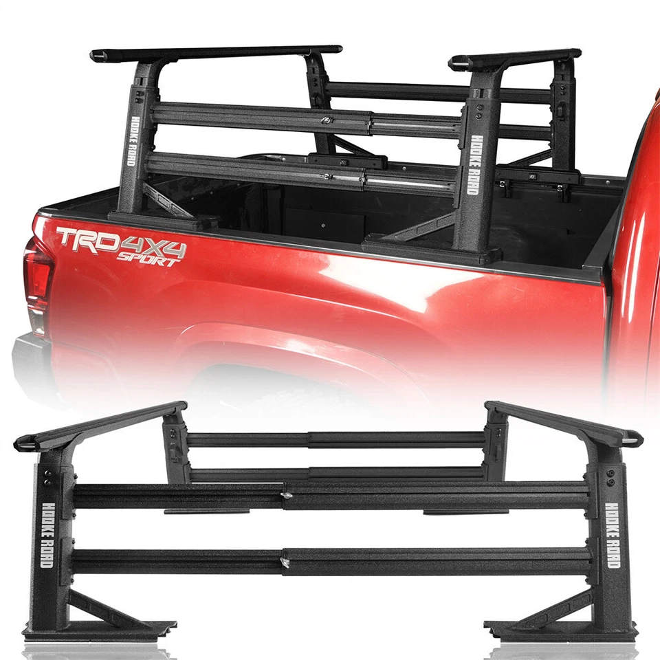 Fit All Toyota Nissan Pickup Extendable Bed Rack Aluminum Off-road Cargo Carrier Foto 2 de 4