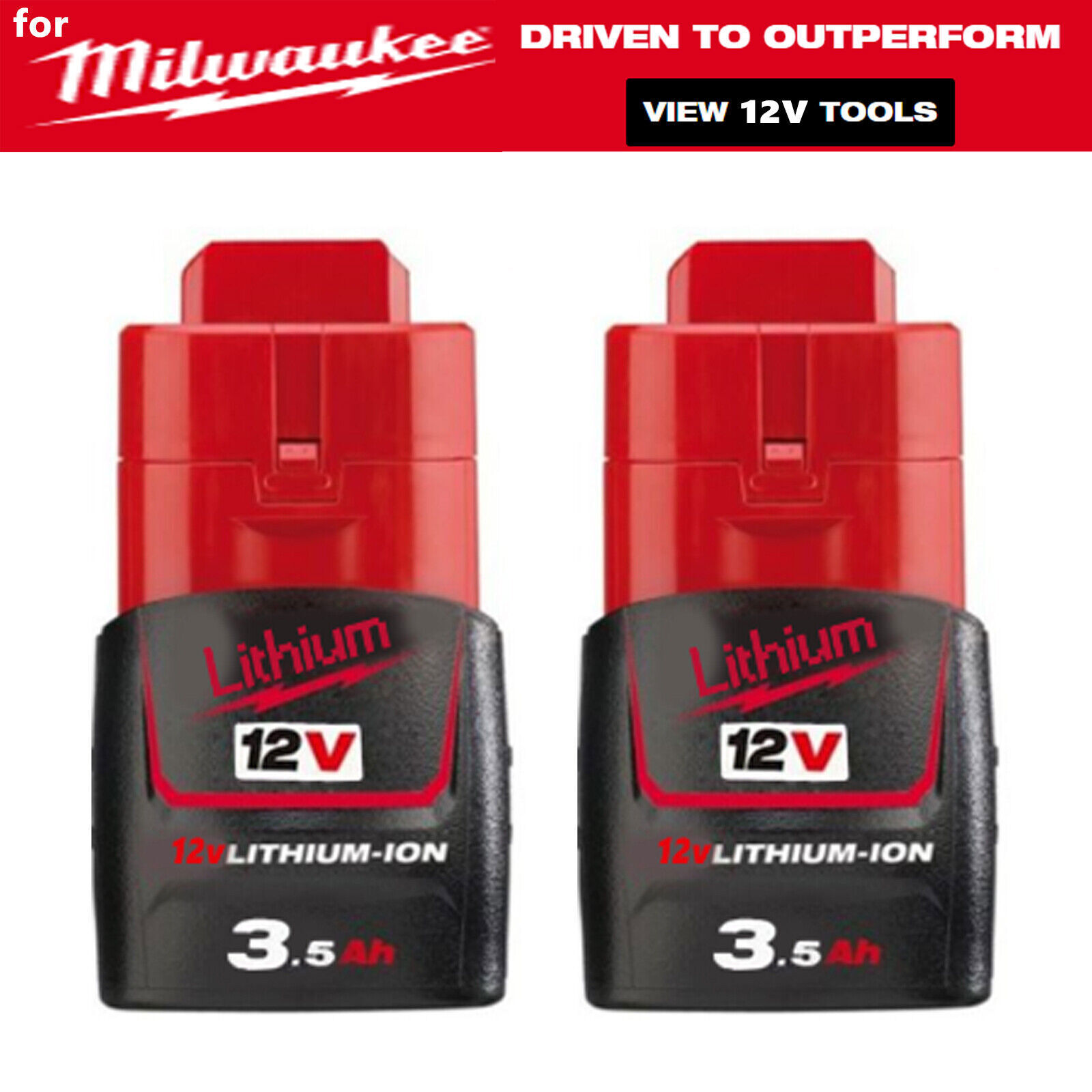 2 Stück 12V Original Akku Für Milwaukee M12 B3 Lithium M12B2 M12 M12B 48-11-2430