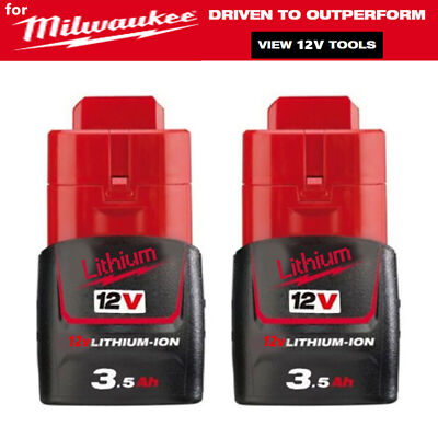 2 Stück 12V Original Akku Für Milwaukee M12 B3 Lithium M12B2 M12 M12B 48-11-2430