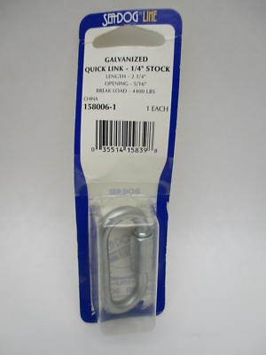 SeaDog Line Galvanized Quick Link 1/4'' Stock 158006-1