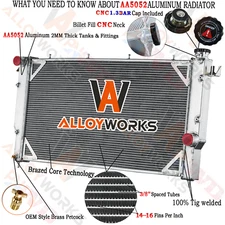 4 Row Radiator For 1994-2002 Dodge Ram 2500 3500 Pickup 5.9L l6 Turbo Diesel