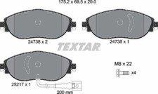 TEXTAR Front Brake Pad Set for Skoda KODIAQ (NS7, NV7), 10/16 