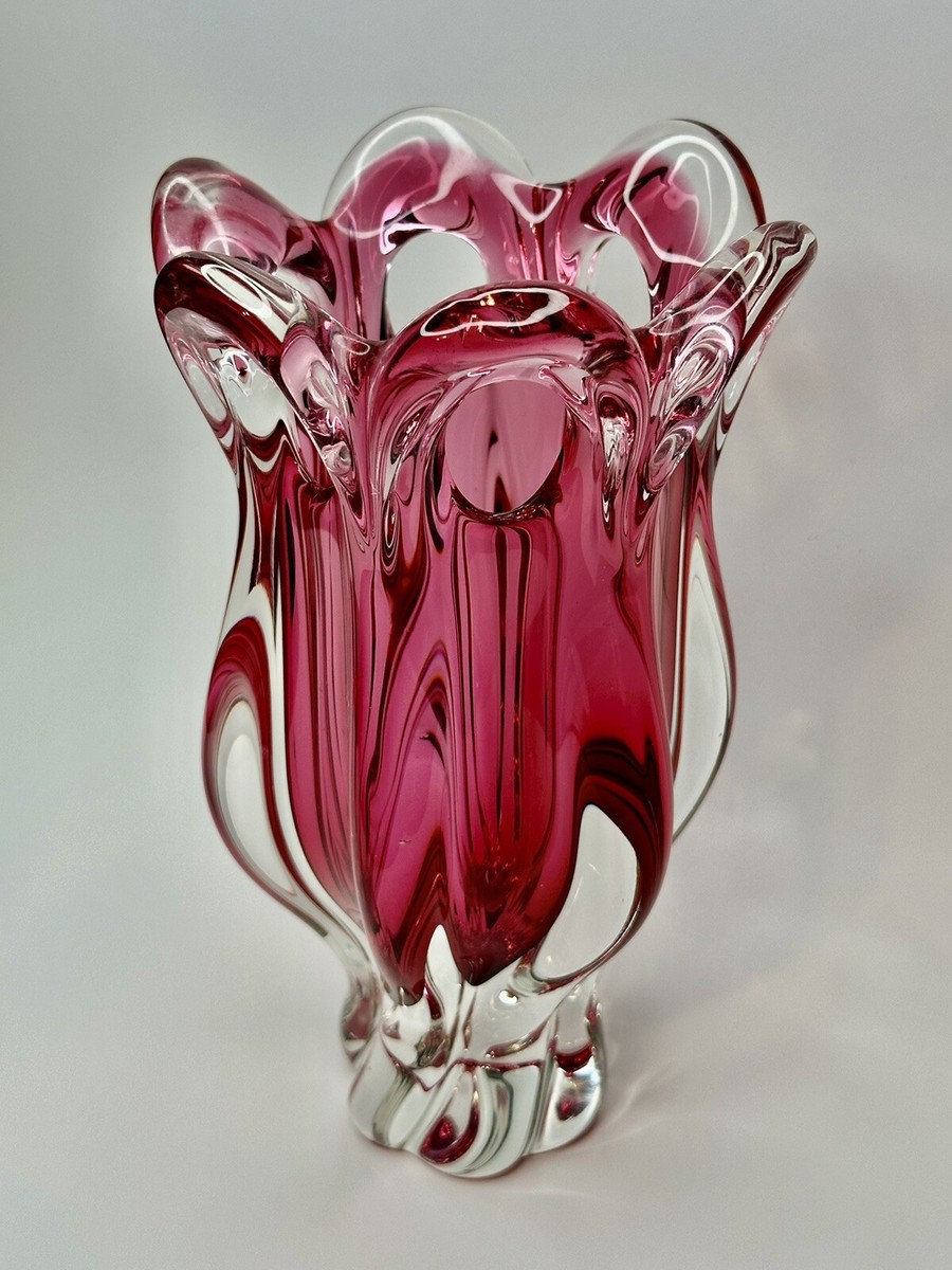 【CZECHOSLOVAKALEAD 】花瓶 Vintage Czech 1960'S Josef Hospodka Art Glass Vase | eBay