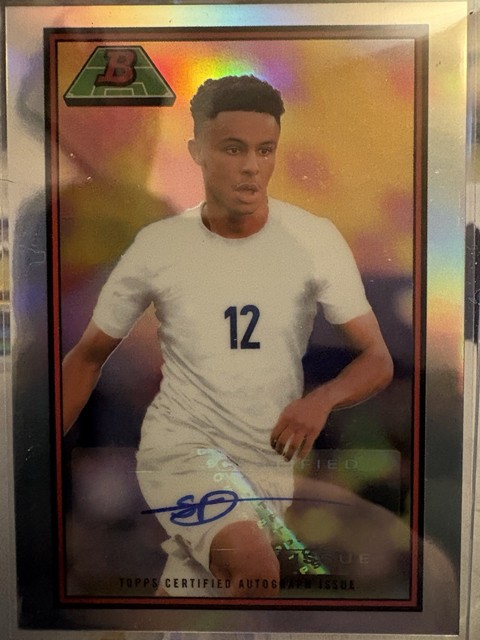 Topps Bowman Chrome U21 Euros 1989 Sofiane Diop Rookie Card Auto /50
