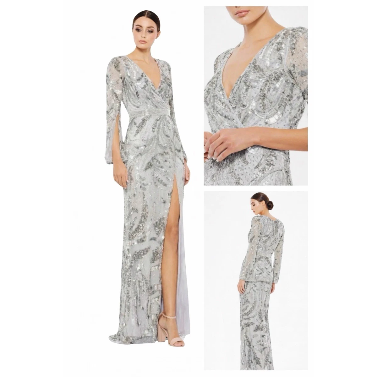 Silver Formal Dresses for Women for sale | eBay