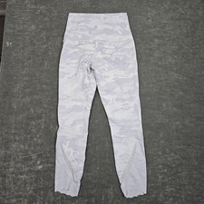 Lululemon Pants Womens 6 Gray Camo High Rise Ankle Leggings Yoga Run Athletic