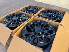 22x8.5 44 8x180 Gloss Black Wheels Set Of 4 Fit Silverado Sierra 2500hd 3500hd
