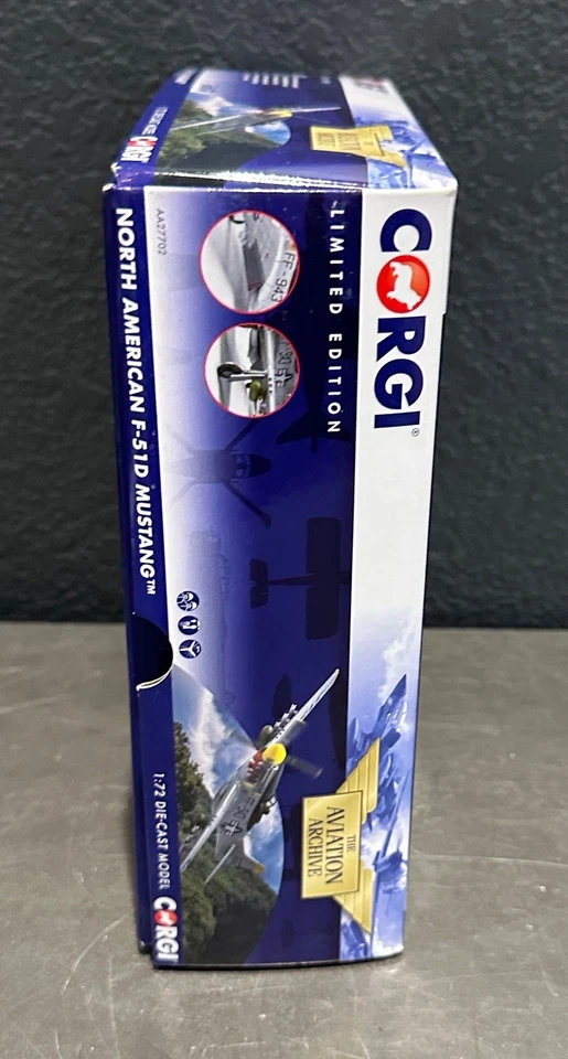 Corgi F-51D Mustang FF-943 Too Fast 1:72 Korea 1951 USAF Diecast Model AA27702 - Image 2 of 4