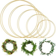 10PCS Metal Rings for Crafts - 5 Sizes for Wreaths  Wall Decor