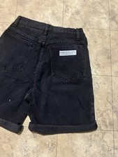 Vintage Made in the Shade Black Denim Shorts Size 9 USA