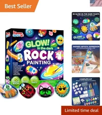 Glow in the Dark Rock Art Kit for Ages 6-12 - Fun and Educational Craft Activity