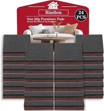 24PCS Non-Slip Furniture Pads, 2  Premium Anti Black / Brown