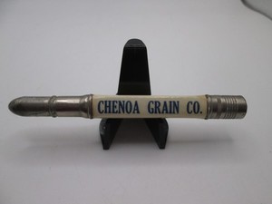 Vtg Advertising SQUARE Bullet Pencil: CHENOA GRAIN CO (Illinois) Grain/Coal/Seed