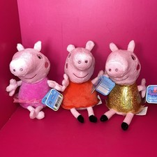 NWT - Set Of 3 - 7in Plush Peppa, Hollywood Ballet Peppa Pig Plush