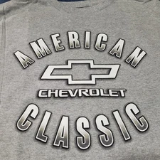 Chevrolet American Classic Gray Graphic T-Shirt GM Official Licensed 2XL