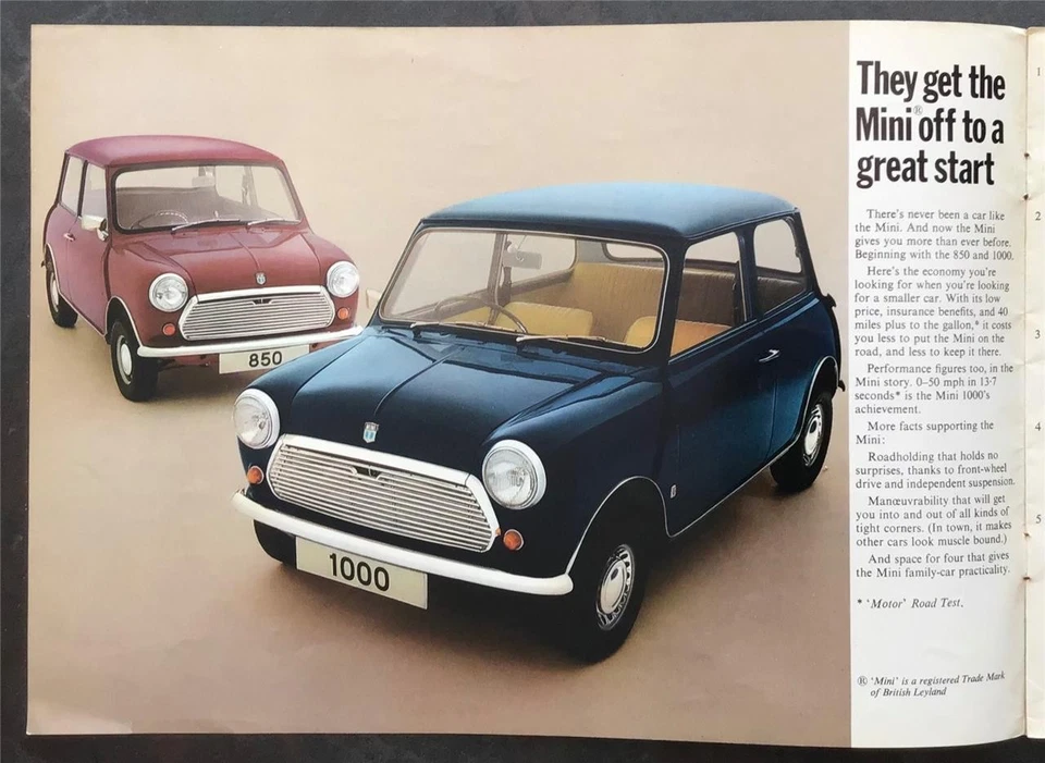MINI Car Range Sales Brochure 1974 #3040  850 1000 Clubman ESTATE 1275GT - Image 2 of 4
