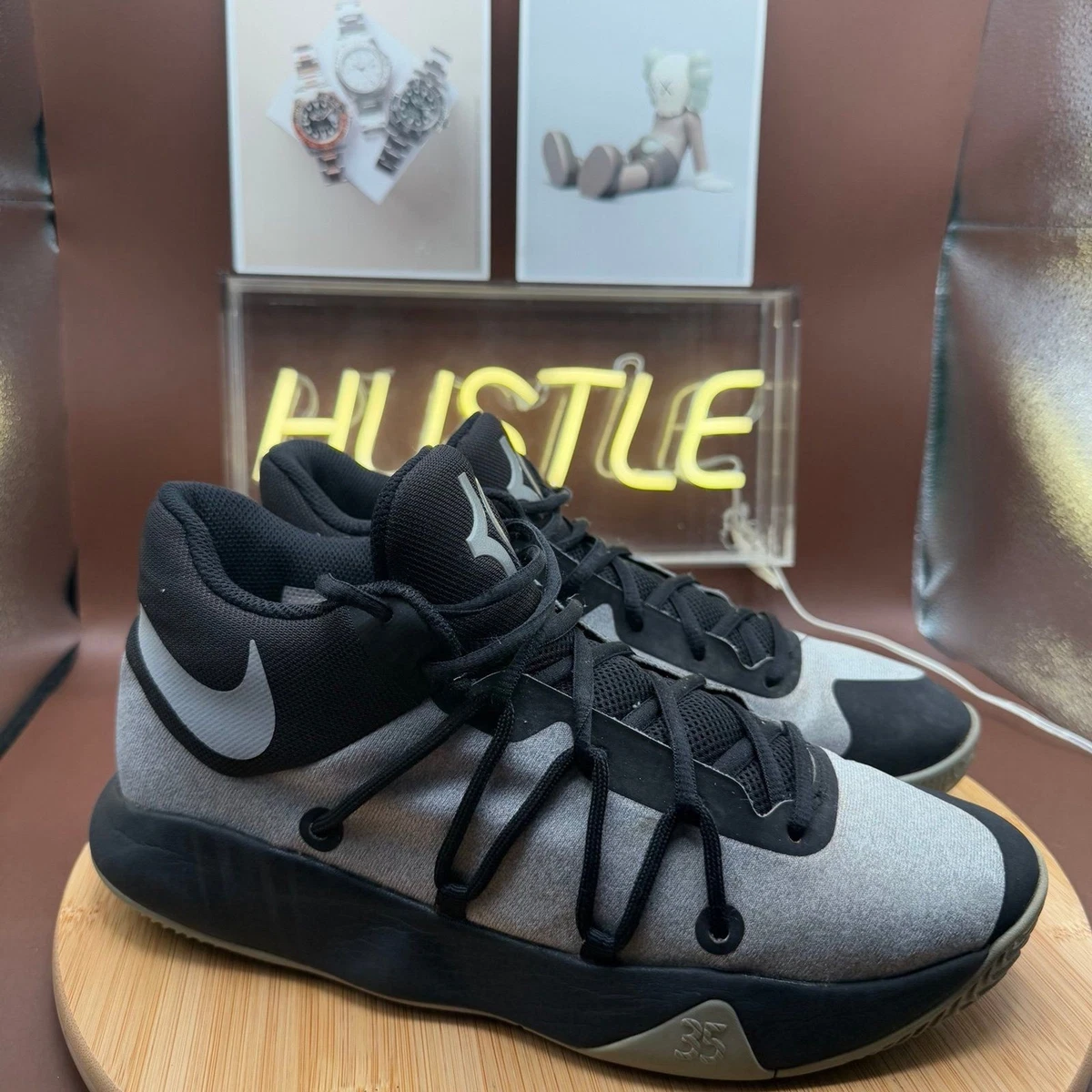Size 10- Nike KD Trey‎ 5 V Black Wolf Grey 2017 Nike KD Trey 5 V Wolf Grey for Sale | Authenticity  main image 2