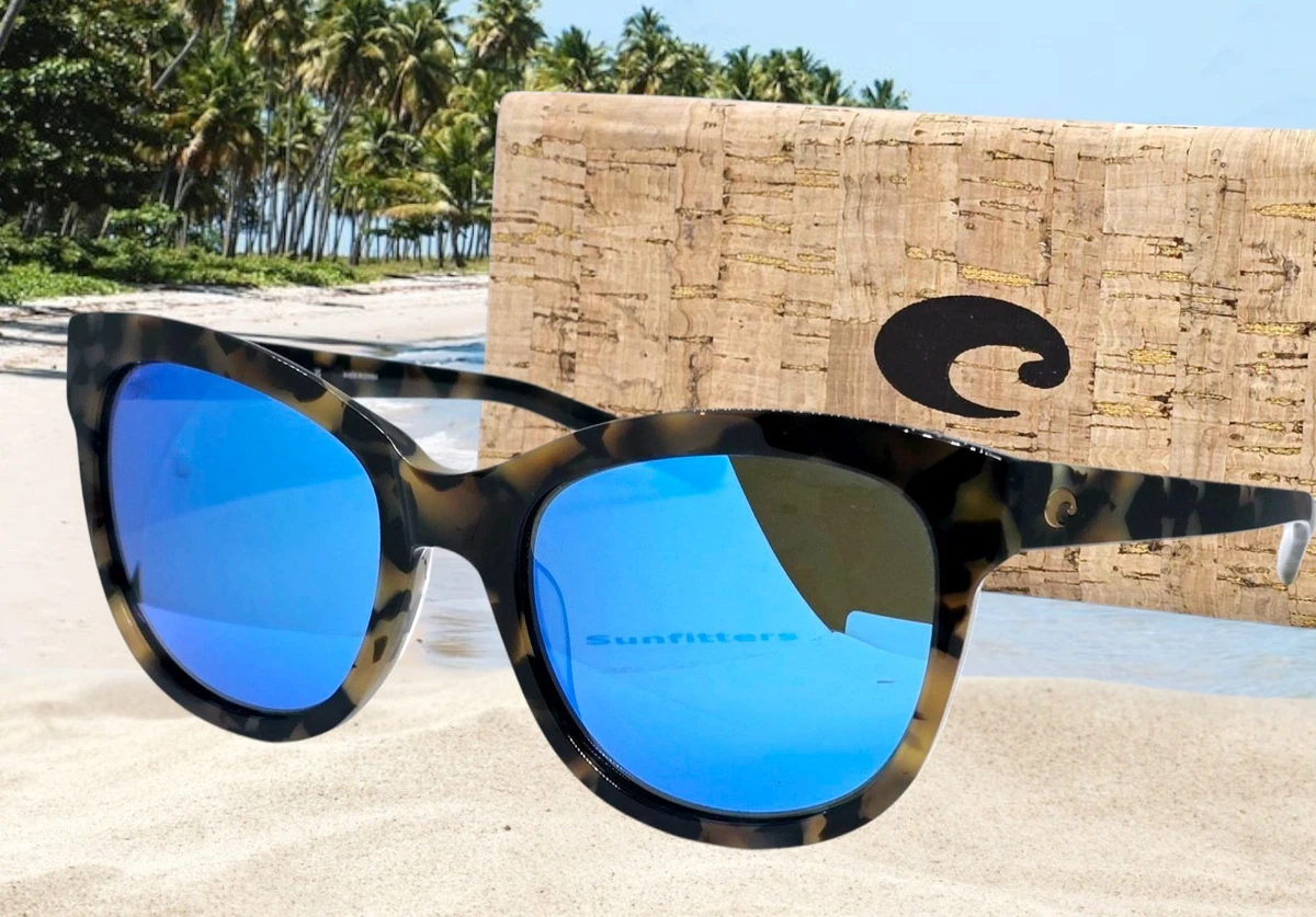 COSTA DEL MAR vintage tortoise/blue mirror BIMINI polarized 580G