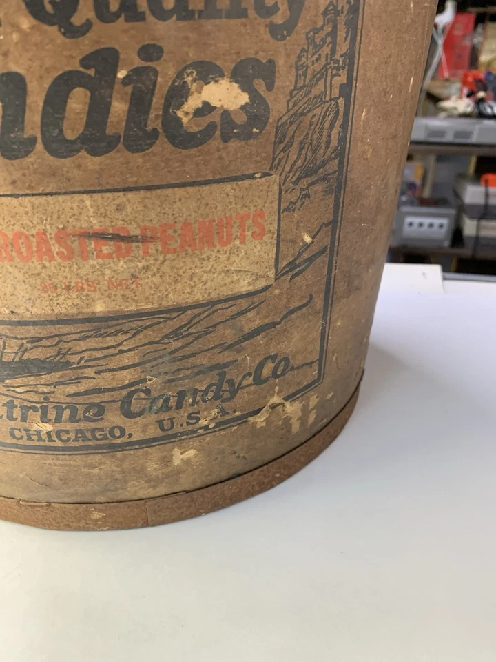 Large 1800’s  Nutrine Confections Cany Container Bucket Chicago IL Antique - Image 3 of 4