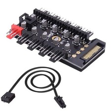3 Pin 4 Pin PWM Fan Hub CPU Cooling PC Fan Power Cable Extender 15-Pin SATA