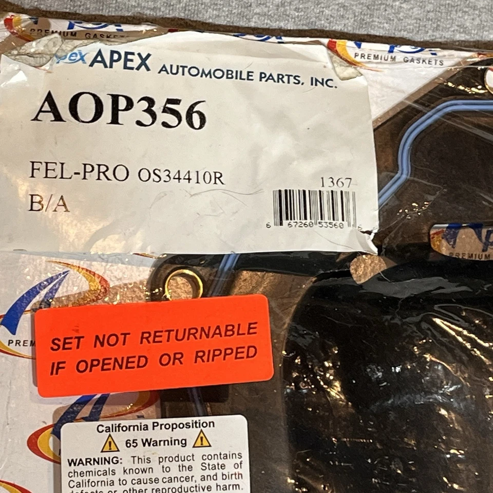 Juego de juntas para cárter de aceite Apex AOP356 Foto 2 de 4