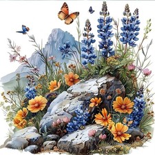 Flower Diamond Painting Kits for Adults, 5D DIY Multicolor