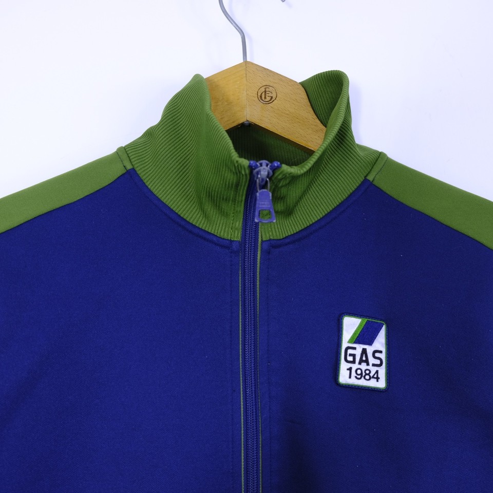 Gas Felpa Uomo Taglia M Cotone Blu Con Zip Sportiva Invernale Casual - Foto 2