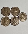 1921-S 1923-S 1922-D 1924-D 1926-S Lot of 5 F VF XF Lincoln Cents Penny