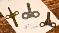 (3) size 5 Vintage Clock Winding Key You get three keys #k53 3.5mm