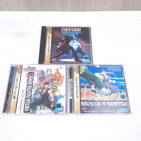 SEGA SATURN CONSOLE JAPAN Bundle with 2 Controllers 8 Games & Memory Tested