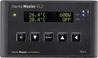Gavita Master Controller EL2 Gen 2 Black   Dual Zone Lighting Control, LCD Displ